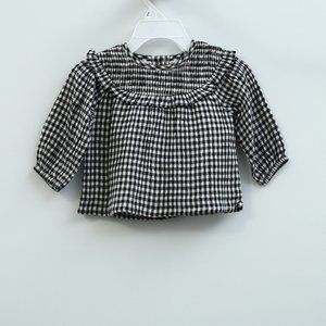 White Chocolate Born Baby Toddler Buttondown Top Easter Check 0-3 Month